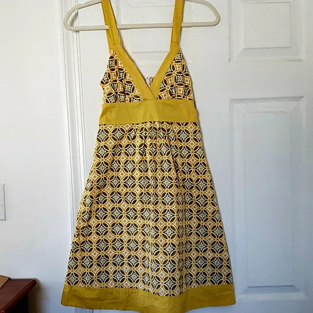 Wet Seal Yellow Medallion Print Sun Dress